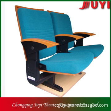 JY-780 Retractable indoor moveable grandstand bleacher seat cushions with backs